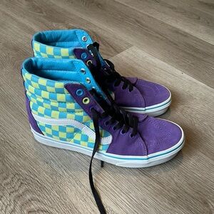 Vans Sk8-Hi (Crazy Check) Ultraviolet Women’s Size 8.5 Men’s Size 7